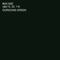 #0A160E - Gordons Green Color Image